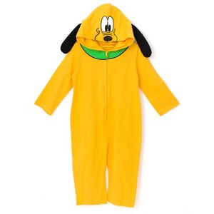 Disney Mickey Mouse Goofy Pluto Zip Up Coverall Newborn to Big Kid - 1 of 4
