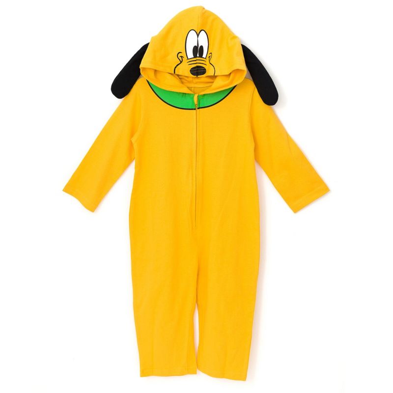 Disney Mickey Mouse Goofy Pluto Zip Up Coverall Newborn to Big Kid, 1 of 9