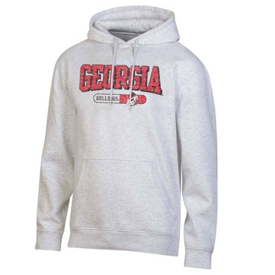 NCAA Georgia Bulldogs Gray Fleece Hooded Sweatshirt