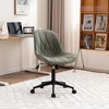 YOUNIKE Modern Upholstered Leather Home Office Desk Chair Swivel Adjustable Rolling Task Nail Tech Chair 24.41"Wx27.56"Dx(33.07-37.8)"H - 3 of 4