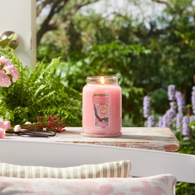 Fresh Cut Roses Pink Scented 22 oz Jar Candle