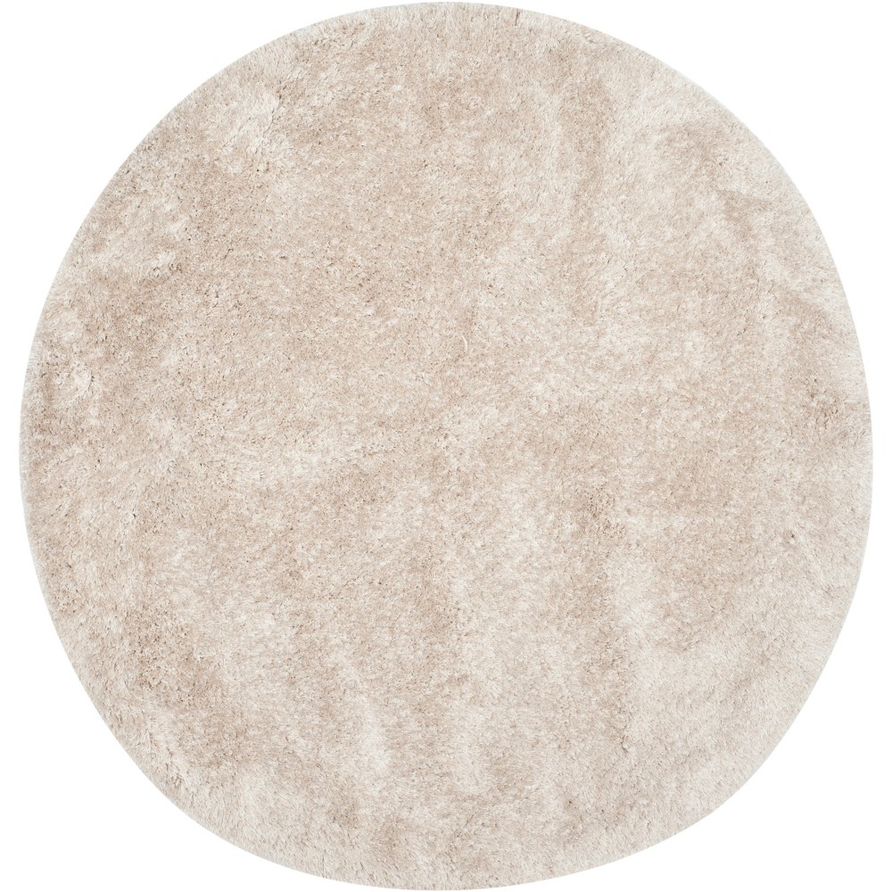 6' Solid Tufted Round Area Rug Champagne/Light Gray - Safavieh