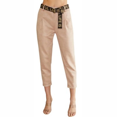 Women's Renata Darted Pants With Belt - Venti6