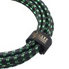 Clef Audio Labs Instrument Guitar Cable,15ft -1/4 inch TS Straight to Straight Electric bass Guitar AMP Cord Green Braided Jacket - image 3 of 4