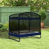 Belatt 4x6FT Rectangular Outdoor Trampoline with Safety Net – Black & Blue, for Kids and Adults - 3 of 4