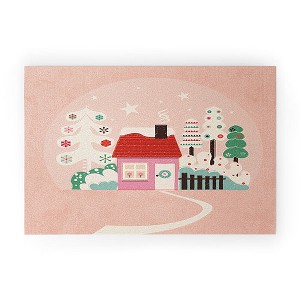Showmemars Festive Winter Hut in pink Welcome Mat -Society6 - 1 of 3