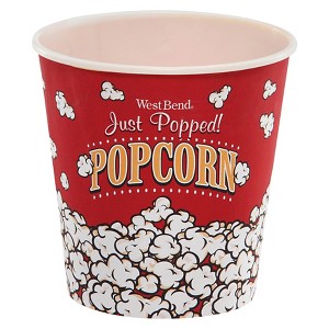 West Bend Medium Popcorn Bucket, White Yellow Red