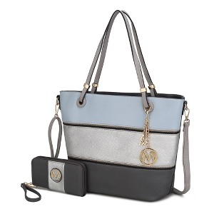 MKF Collection Vallie Color-Block Women’s Tote Bag with Wallet by Mia K - 1 of 4