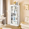 Mlezan Display Cabinet: Glass Doors, 4 Adjustable Shelves, Locking Case. Ideal for Home, Office, or Clinic. Assembly Required. - 4 of 4