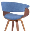 Graz Modern Chair Blue/Walnut - Armen Living - image 3 of 4