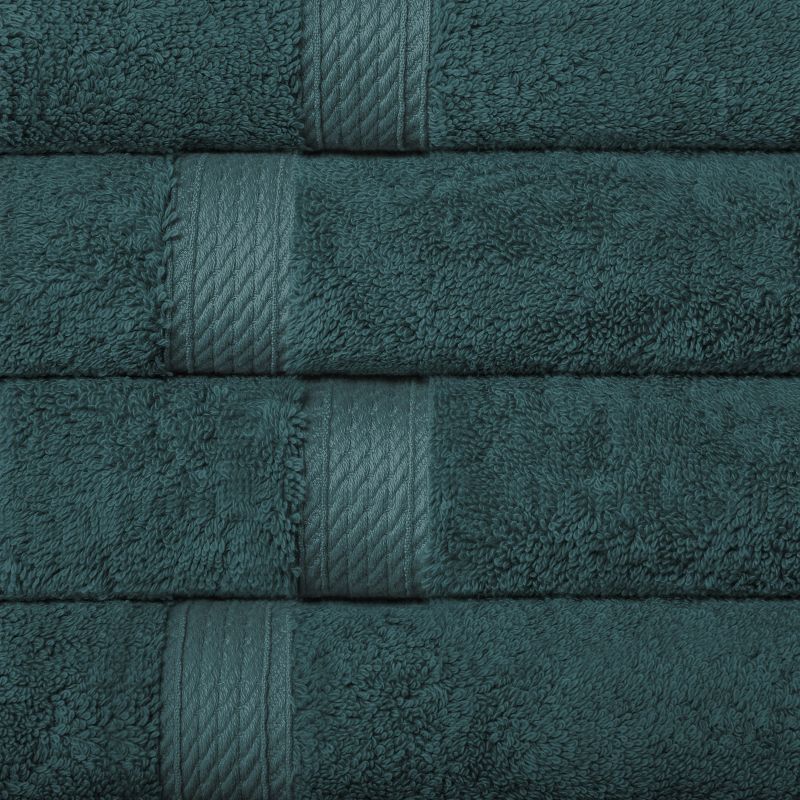 Premium Cotton 800 GSM Heavyweight Plush Luxury 4 Piece Hand Towel Set by Blue Nile Mills, 6 of 10