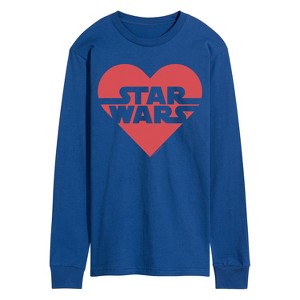 Men's - Star Wars - Valentine Heart Logo Long Sleeve Graphic T-Shirt - 1 of 4