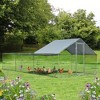 Costway Large Metal Chicken Coop Walk-in Poultry Cage Hen Rabbit Run House with Cover - 2 of 4