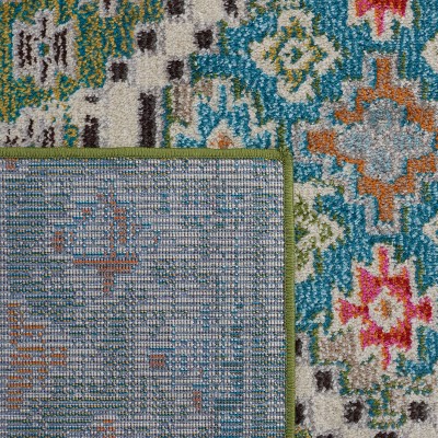 Madison Green and Blue Hand-knotted Round Area Rug