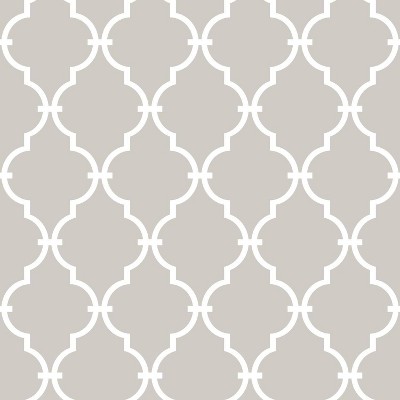 RoomMates 28.2" Modern Trellis P&S Wallpaper Beige