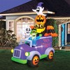Occasions 10.5' INFLATABLE SWIRLING LIGHTS HALLOWEEN TRUCK, 8 ft Tall, Multicolored - 2 of 4