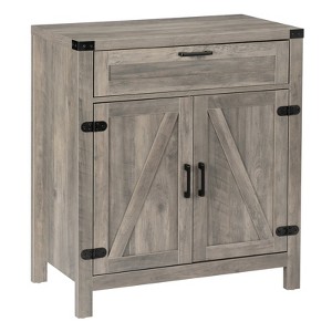 VINGLI Modern Farmhouse Sideboard Buffet Cabinet with Drawer, Storage Cabinet with Doors and Adjustable Shelves, Coffee Bar Station, Ash Grey - 1 of 4