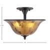 Toltec Lighting Any 2 - Light Flush Mount in  Black Copper with 16" Penshell Resin Shade - 2 of 2