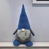 HomeRoots 23" Blue And Gray Fabric Standing Gnome Sculpture - 2 of 4
