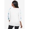 Jessica London Women's Plus Size Stretch Cotton Boatneck Tunic - 3 of 4