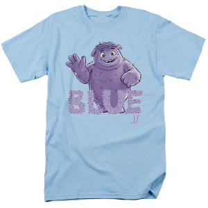 If Movie Imaginary Friends Blue Waving Adult T-Shirt Light Blue - 1 of 4