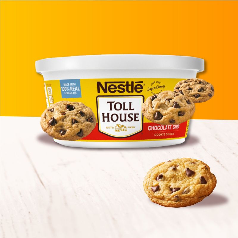 Nestle Toll House Scoop &#38; Bake Chocolate Chip Cookie Dough Tub - 36oz, 5 of 12