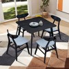 NicBex 35.43" Modern Square Dining Table,Kitchen Table with Wood Tabletop for 4 Seaters,Black - 4 of 4