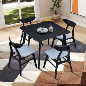 CAVINAS Dining Table Set for 4 Modern Wood Simple Design Square Dining Table Set with 4 Chairs for Kitchen - 1 of 4