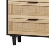 KWPZQEB Rattan Dresser, Storage Cabinet with 6 Drawers, Large Wooden Storage Box with Ample Storage, Clothes Storage Cabinet for Bedroom, Entryway - 4 of 4