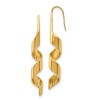 Chisel Stainless Steel Polished Yellow IP-plated Swirl Dangle Earrings Shepherd Hook - 2 of 4