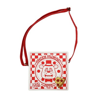 Five Nights At Freddy's Freddy Fazbear's Pizza Box White 12.5" Novelty Crossbody Bag
