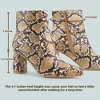Allegra K Women's Pointed Toe Snake Print Side Zipper Chunky Heel Ankle Boots - 2 of 4