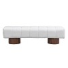 CAVINAS Modern Fabric Stool Top Ottoman Bench with Cushioned Seat,Upholstered Storage Bench for Living Room - 3 of 4