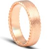 Pompeii3 Mens 10k Rose Gold 6MM Comfort Fit Braided Brushed Wedding Band Comfor Fit - 2 of 4