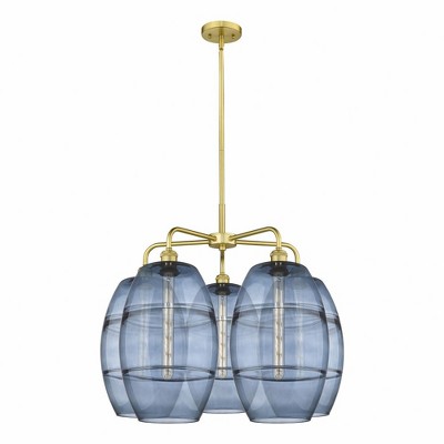 Vaz - 5 Light Stem Hung Chandelier In Industrial Style-24 Inches Tall and 28 Inches Wide