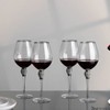 Dinewares Red Wine Glasses with Diamond Rhinestone Accent - 18 oz, 10 Inches Tall - Perfect Glasses for Bride and Groom - 2 of 4