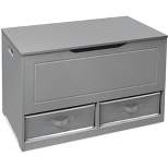 Up and Down Toy and Storage Box and Bench with Two Baskets - Gray