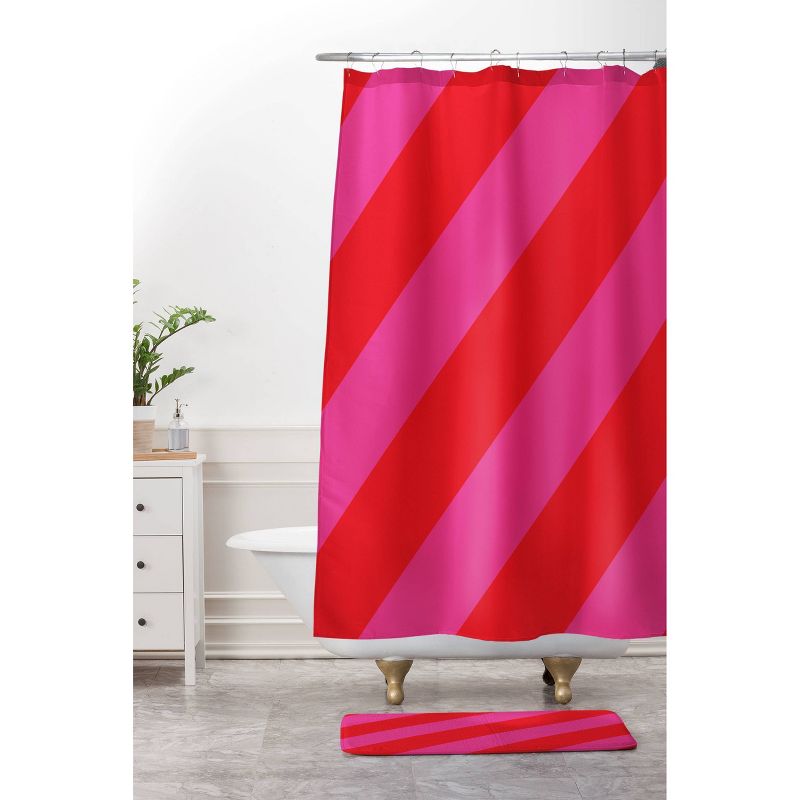 Camilla Foss Bold Striped Shower Curtain Pink - Deny Designs, 4 of 5