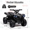 6V Kids Electric ATV 4-Wheeler Ride-On Toy with LED Lights, Built-In Music Player¨C Battery Powered for Toddlers Ages 3+ - 4 of 4