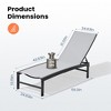 Pellebant Outdoor Lounge Chair with 5-Position Adjustable Textilene Backrest - Holds 350LBS, Stackable for Space Saving - 2 of 4