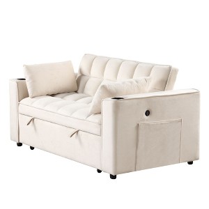 NicBex 58 Inch Multi-Functional Sofa Bed with Cup Holder and USB Port for Living Room,Apartment,Office - 1 of 4