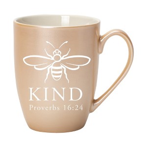 Elanze Designs Kind Pearlescent Sand 10 ounce New Bone China Coffee Cup Mug - 1 of 4