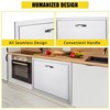 Outdoor Kitchen Cabinet Doors, Stainless Steel Double Wall with Vent Panel - Magnetic Closure for Grill Islands - 4 of 4