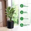 Set of 2 Large Round Planters, 19.5''H x 19.9''Dia with Drainage, Water Monitor & Wheels for Indoor/Outdoor - 3 of 4