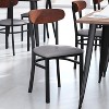 Flash Furniture Wright Set of 2 Commercial Grade Dining Chairs with 500 LB. Capacity Steel Frame, Solid Wood Seat, and Boomerang Back - 2 of 4