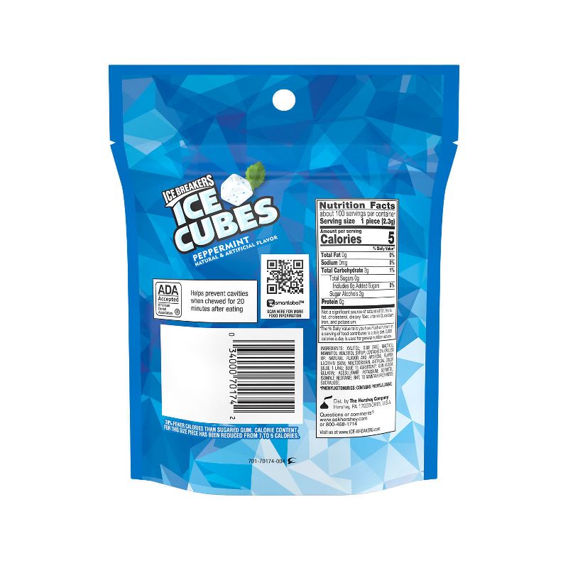 Ice Breakers Ice Cubes Peppermint Sugar-Free Gum - 100ct, 3 of 7