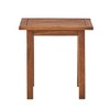 Wooden End Table, Outdoor Accent Table, Stacking Furniture,abstract,teak,19.00 inches deep x 15.00 inches wide x 19.25 inches high - 4 of 4