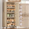 Tall Kitchen Pantry Cabinet, 5 Tier Food Storage Cabinet with 2 Doors and Adjustable Shelves for Kitchen, Dining Room, Bathroom - 2 of 4
