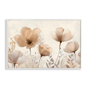 Stupell Industries Neutral Wildflowers Floral Blossoms Framed Giclee Art, White, 24" x 16" - 1 of 4