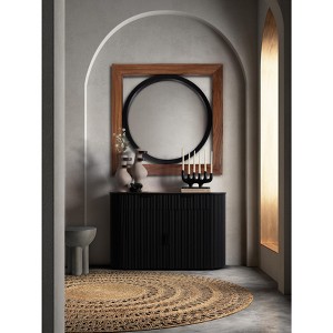 Pillar Holder & Taper Holder Metal Wood Sculptural Silhouette Modern Home Office Bedroom Living Room - 7" Black - 1 of 4